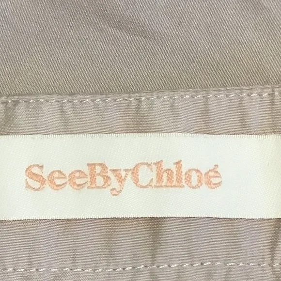 SEE By Chloe Scalloped Cotton-poplin Mini Skirt - Picture 11 of 13